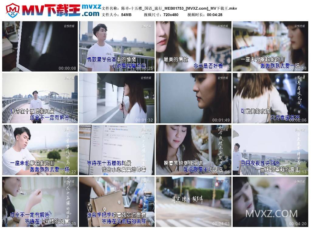 陈卓-十五楼_国语_流行_MEB01753